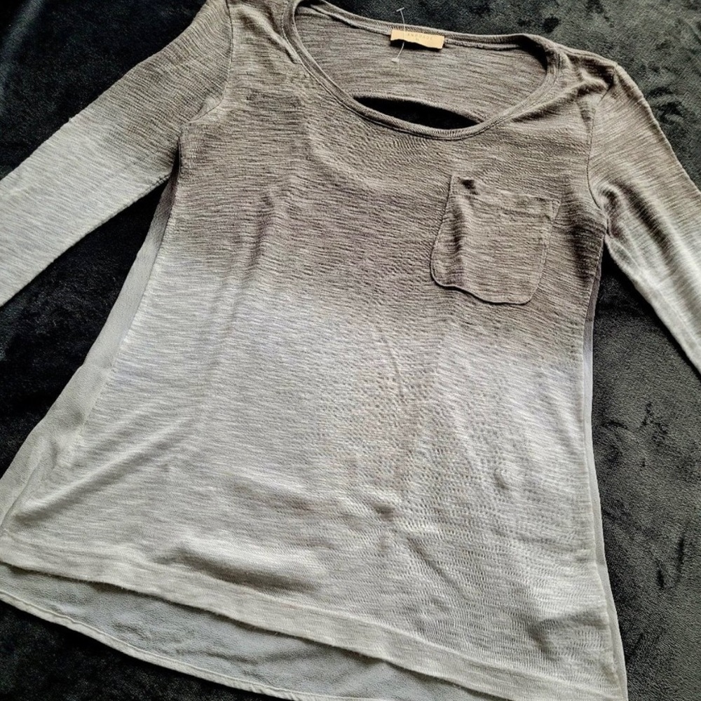 Language by Anthropologie Women’s Dip Dyed Top Cutout Back - Picture 5 of 8